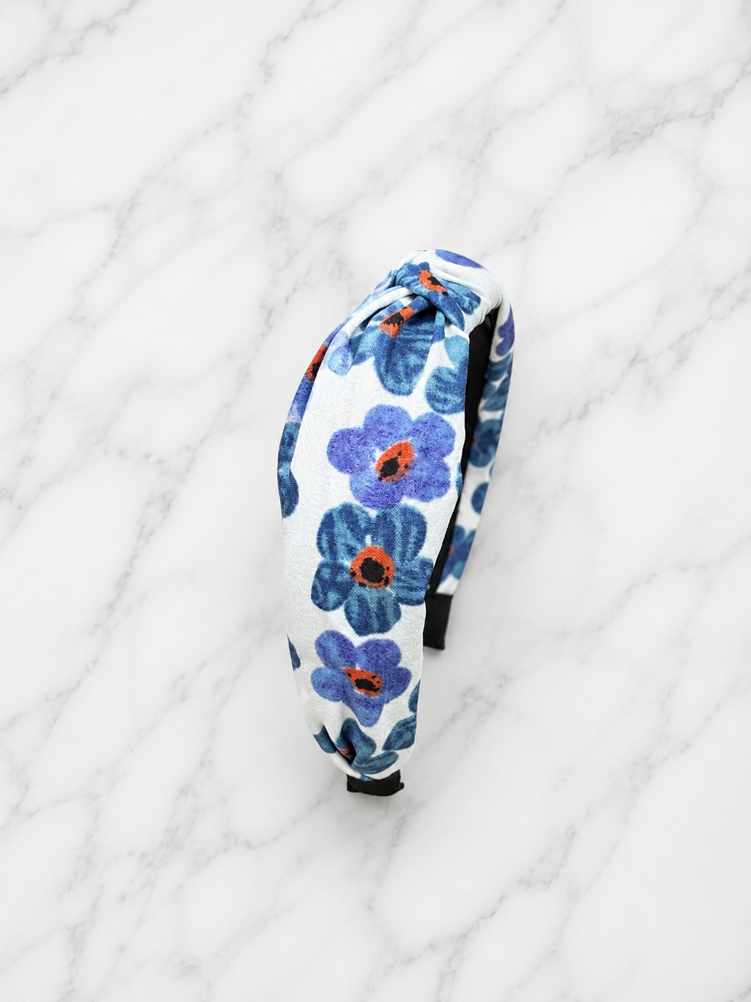Blue Blossom Knot Headband