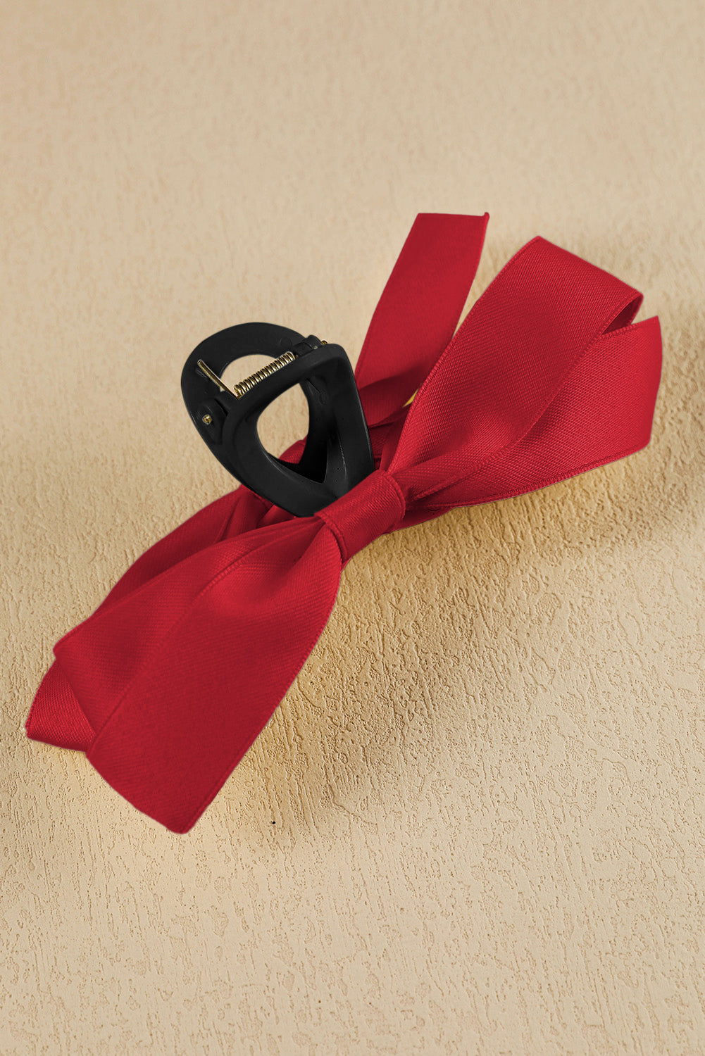 π Fiery Red Bow Decor Large Hair Claw Clip π