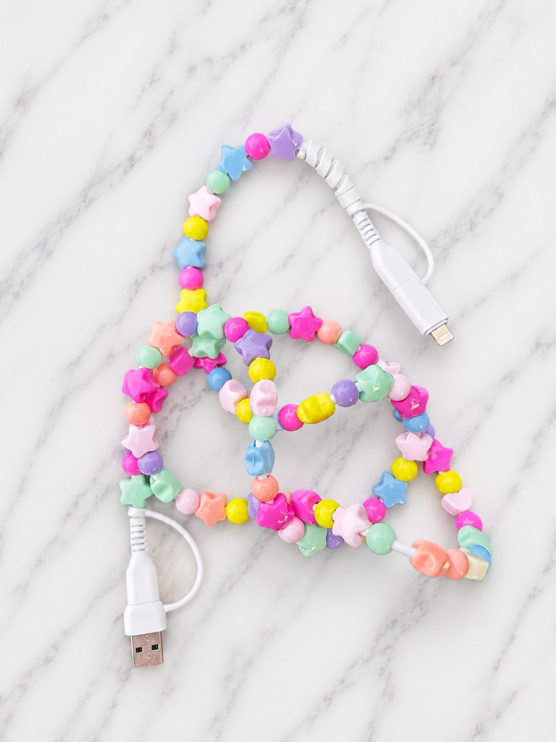 Pastel Beaded 3-in-1 Charging Cable