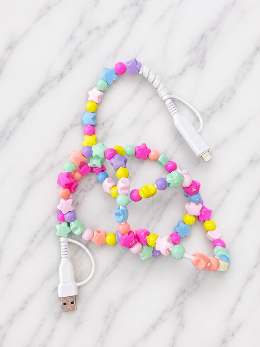 Pastel Beaded 3-in-1 Charging Cable