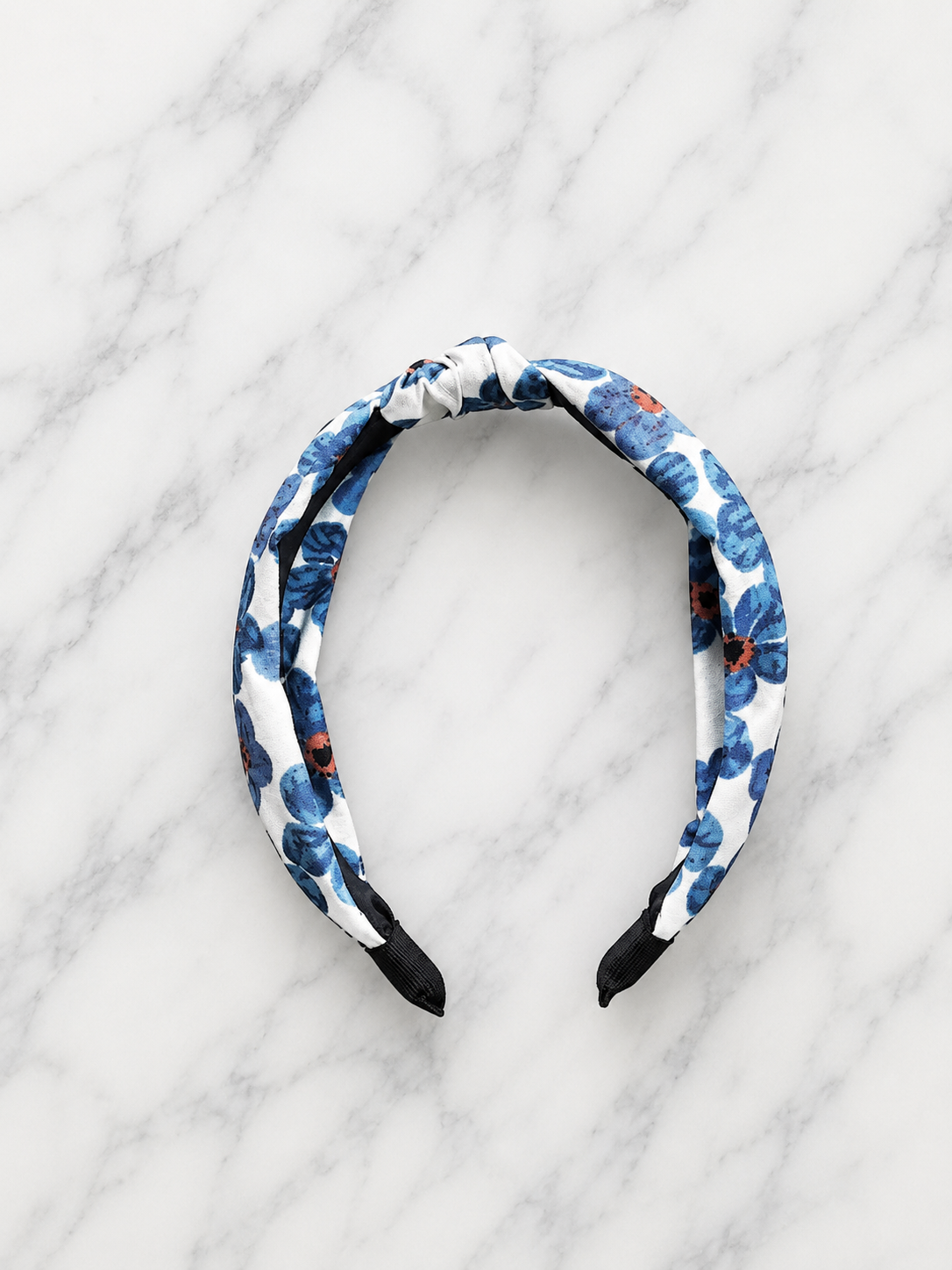 Blue Blossom Knot Headband