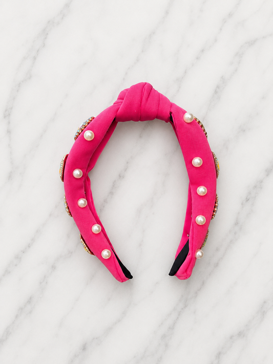 Pretty in Pink Jewel Headband