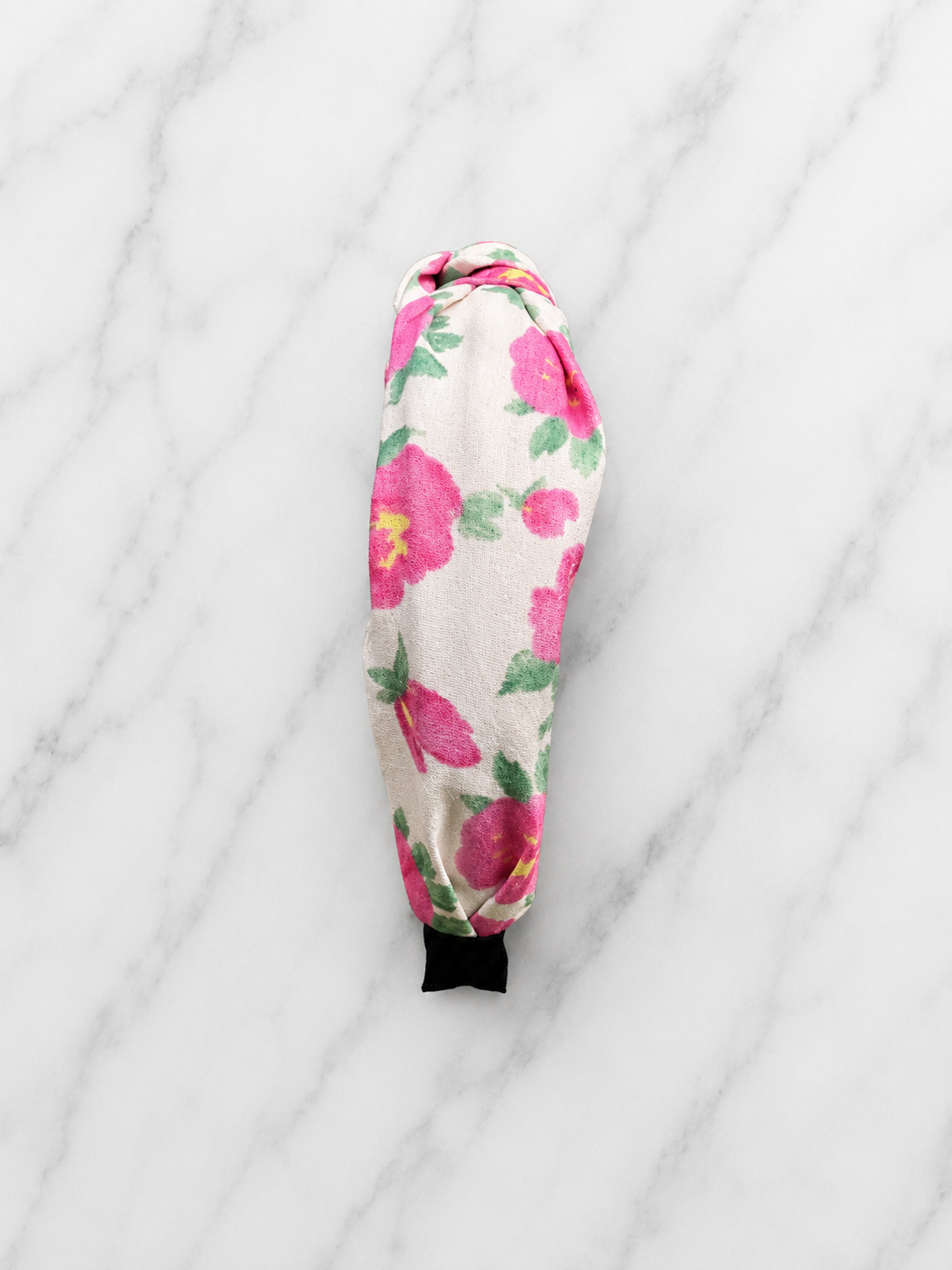 Pink/white Knot Rose Headband